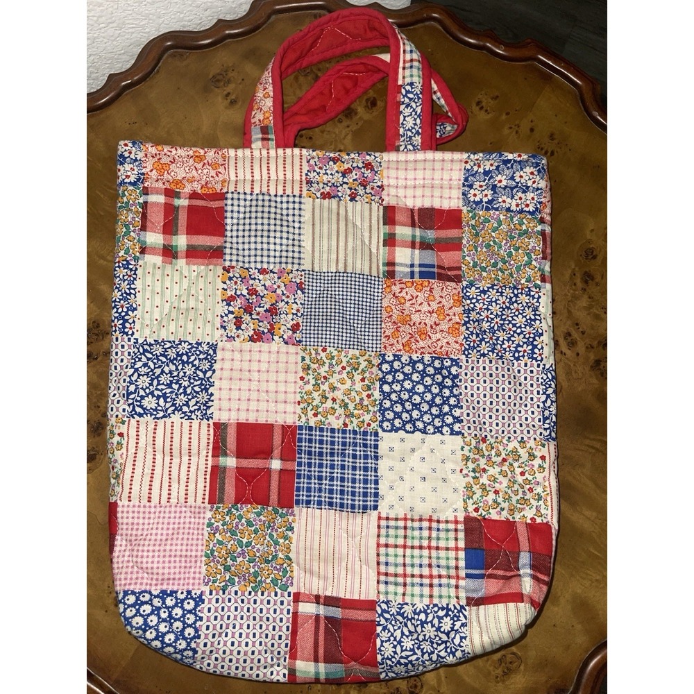Vintage Patchwork Bag / Tote Quilt pattern Hobo Hippie By Now Design Snap Close‎